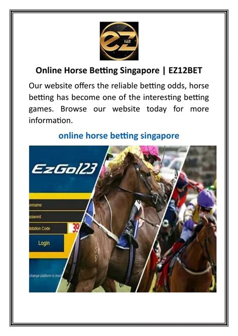 online horse betting singapore - Singapore pools place bets